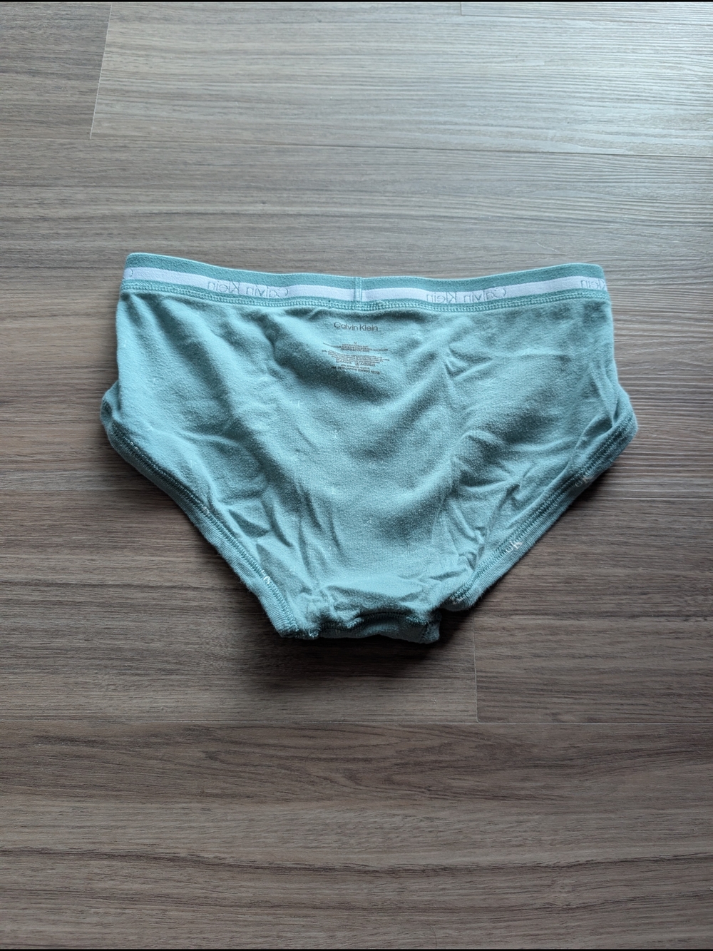 Calvin Klein Men’s Light Teal Logo Briefs - Picture 3 of 5